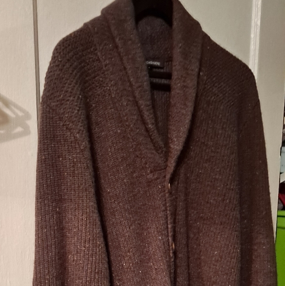 Naked Cashmere 100% Cashmere Color Walnut Speckel  Men Sweater Size XL - Picture 3 of 6